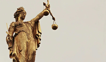 Lady Justice holding scales