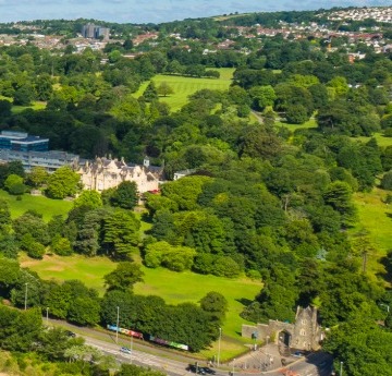 Aerial view of Singleton campus