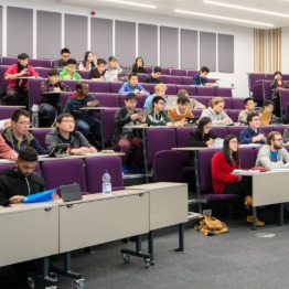 students in lecture theatre