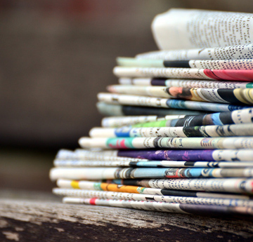 a pile of newspapers