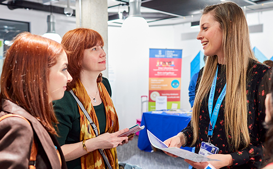 Students at a welcome event