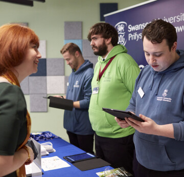 Student Ambassadors helping with Reception