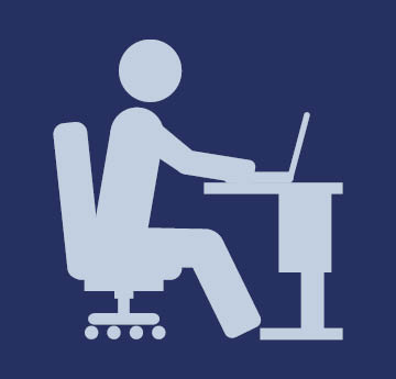 person sitting at computer