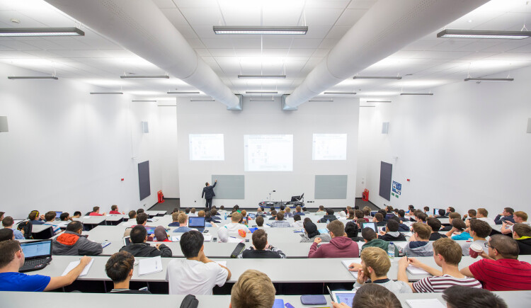 Students listening to a lecture