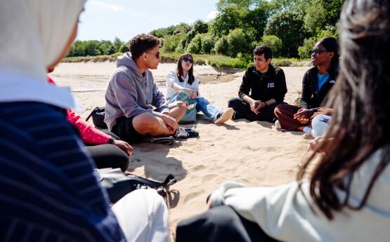 Students talking