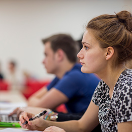 Students in a lecture theatre