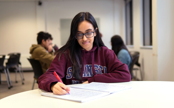 Student studying