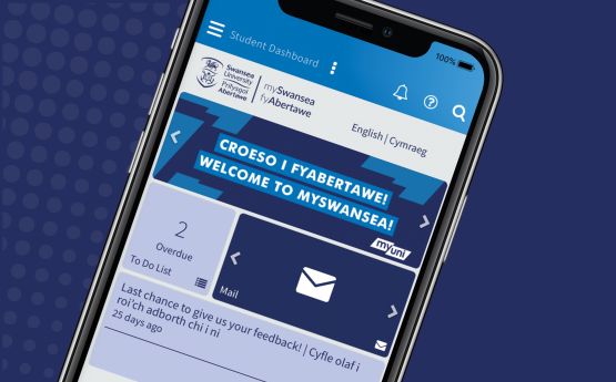 Screenshot of MySwansea app