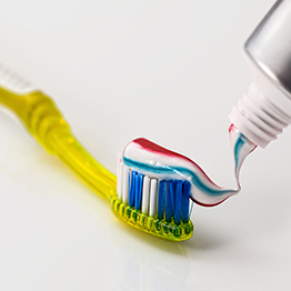 Toothbrush and toothpaste